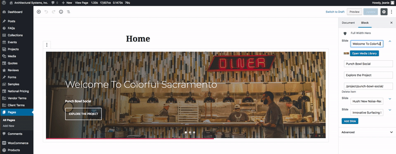 ASI WordPress Admin Gutenburg Blocks